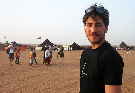 Alberto Ammann en el campo de refugiados de Dajla, la pasada edición. 